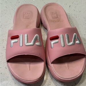 Fila Women's Pink Slide Sandals